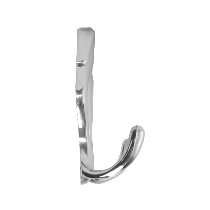 Крючок мебельный ТУНДРА TKD025, двухрожковый, хром Крючок мебельный ТУНДРА TKD025, двухрожковый, хром