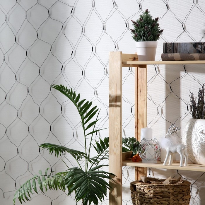 Гирлянда &laquo;Сеть&raquo; 1.6 &times; 1.6 м, IP20, тёмная нить, 144 LED, свечение мульти, 8 режимов, 220 В