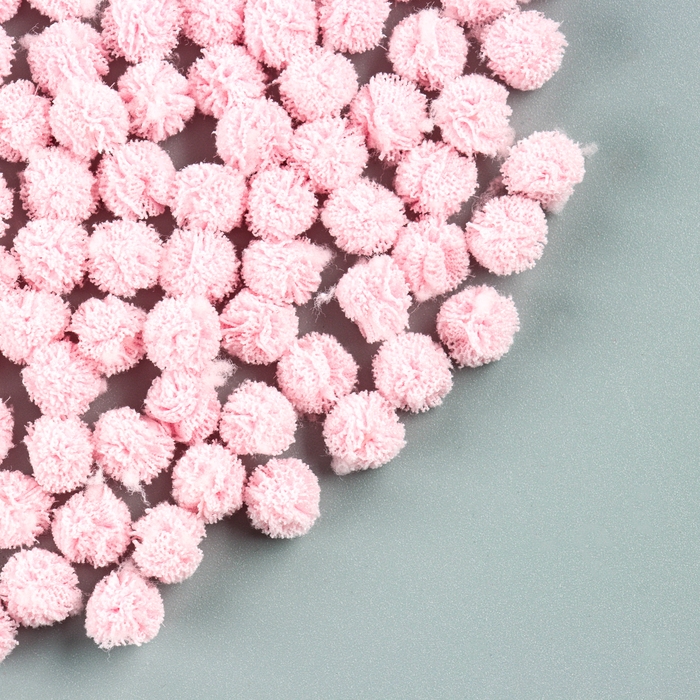 Набор деталей для декора &laquo;Бомбошки&raquo;, 100 шт., размер одной шт. &mdash; 1 см, цвет розовый