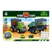 Грузовик-парковка &laquo;ДиноTruck&raquo;, 2 машинки-динозавра в клетке