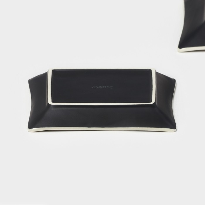 Набор тарелок керамических Magistro Matt black, 15×2 см, 2 шт Набор тарелок керамических Magistro Matt black, 15×2 см, 2 шт