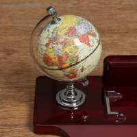 Набор настольный 5в1с визитницей и часами, вишня Набор настольный 5в1с визитницей и часами, вишня