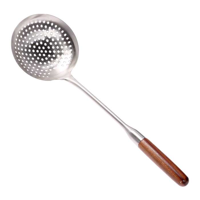 Шумовка для казана узбекская 54 см, диаметр 16 см, с деревянной ручкой Шумовка для казана узбекская 54 см, диаметр 16 см, с деревянной ручкой