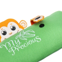 Пенал мягкий, 1 отделение, 80 х 200 х 35 мм, объёмный, хлопковая ткань, Феникс, аппликация из искувенной кожи Пенал мягкий, 1 отделение, 80 х 200 х 35 мм, объёмный, хлопковая ткань, Феникс, аппликация из искувенной кожи