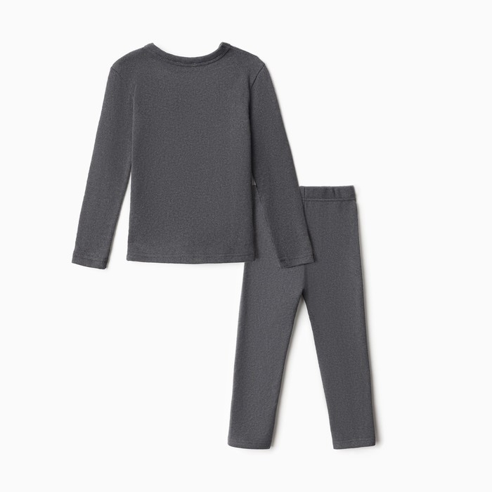Термобелье для мальчика (лонгслив, легинсы) цвет графит меланж, рост 146 Термобелье для мальчика (лонгслив, легинсы) цвет графит меланж, рост 146