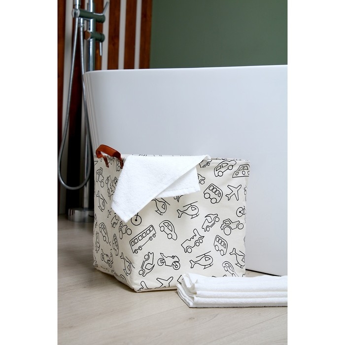 Корзина для игрушек &laquo;Транспорт&raquo;, 33 &times; 33 &times; 31 см