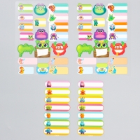 Термобирки для одежды. Набор именных термонаклеек для маркировки детских вещей «Яркие монстрики», 52 шт Термобирки для одежды. Набор именных термонаклеек для маркировки детских вещей «Яркие монстрики», 52 шт