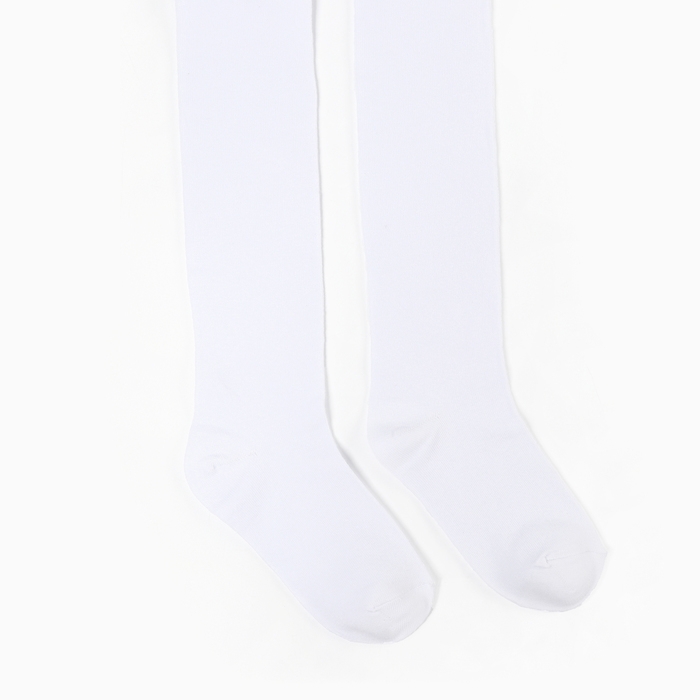 Колготки детские, цвет белый, рост 128-134 см