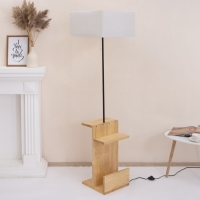 Торшер 19036/1 E27 40Вт черный-светлое дерево 40х51х151 см