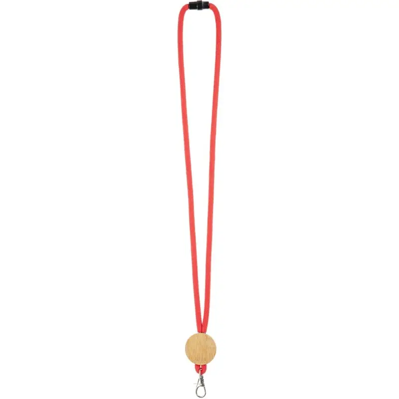 Шнурок для бейджа Tube Wood, красный