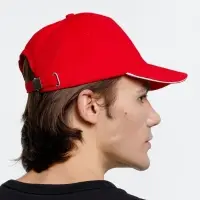 Бейсболка Long Beach, красная с белым