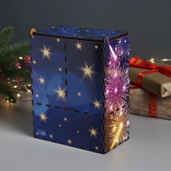 Новогодний чайный домик Новогодний чайный домик "Счастливого Нового года" 20х15х8,5 см