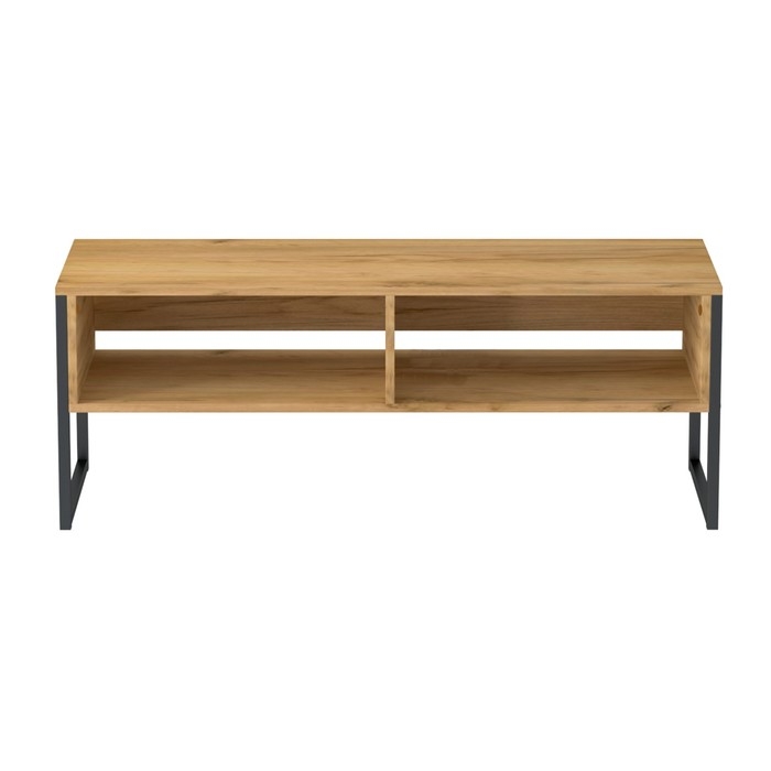 Тумба под ТВ Chicago 118х35х45 см, дуб крафт золотой, чёрный