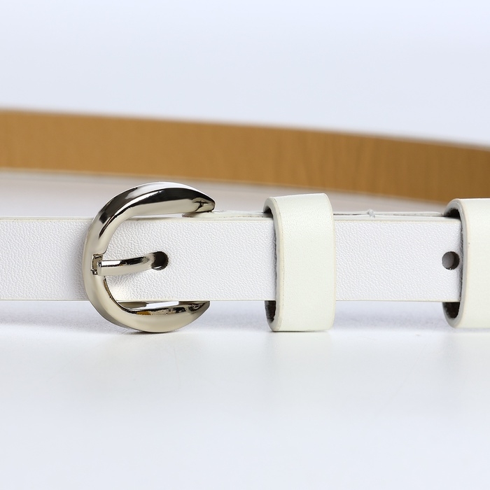 Ремень жен 01-01-02-01 Июнь14, 1,1*0,3*110 см, пряжка металл, 1 прокол, белый Ремень жен 01-01-02-01 Июнь14, 1,1*0,3*110 см, пряжка металл, 1 прокол, белый