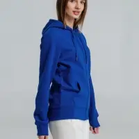 Толстовка на молнии с капюшоном унисекс King, ярко-синяя, размер XXL