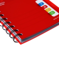 Блокнот на гребне А6, 100 листов, линия, обложка пластик, с разделителями, классика, МИКС Блокнот на гребне А6, 100 листов, линия, обложка пластик, с разделителями, классика, МИКС