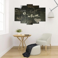 Картина модульная на подрамнике "COFFEE" 120х80 см (2-24х53, 2-24х70, 1-24х80) Картина модульная на подрамнике "COFFEE" 120х80 см (2-24х53, 2-24х70, 1-24х80)