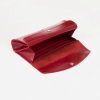 Кошелёк женский, 3 отдела на кнопке, цвет красный Кошелёк женский, 3 отдела на кнопке, цвет красный