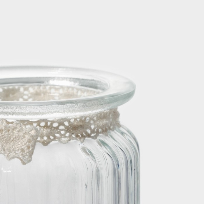 Банка стеклянная для хранения сыпучих продуктов Доляна &laquo;Варенье&raquo;, 250 мл, 8&times;13 см, с керамической крышкой