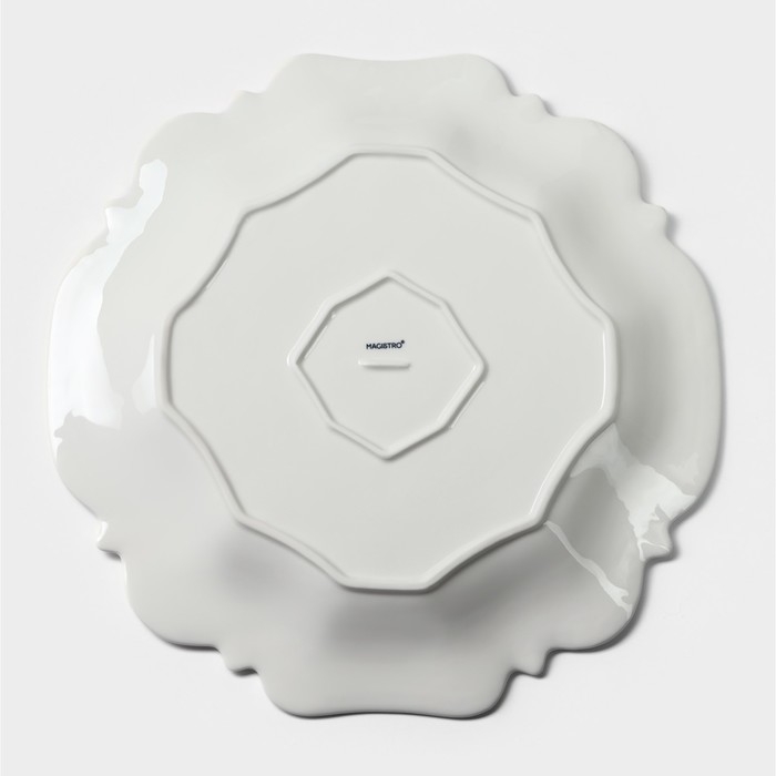 Блюдо фарфоровое Magistro &laquo;Сюита&raquo;, d=35,8 см, цвет белый