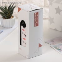 Бутылка для воды стеклянная в чехле &laquo;Абстракция&raquo;, 300 мл, h=17 см, цвет МИКС