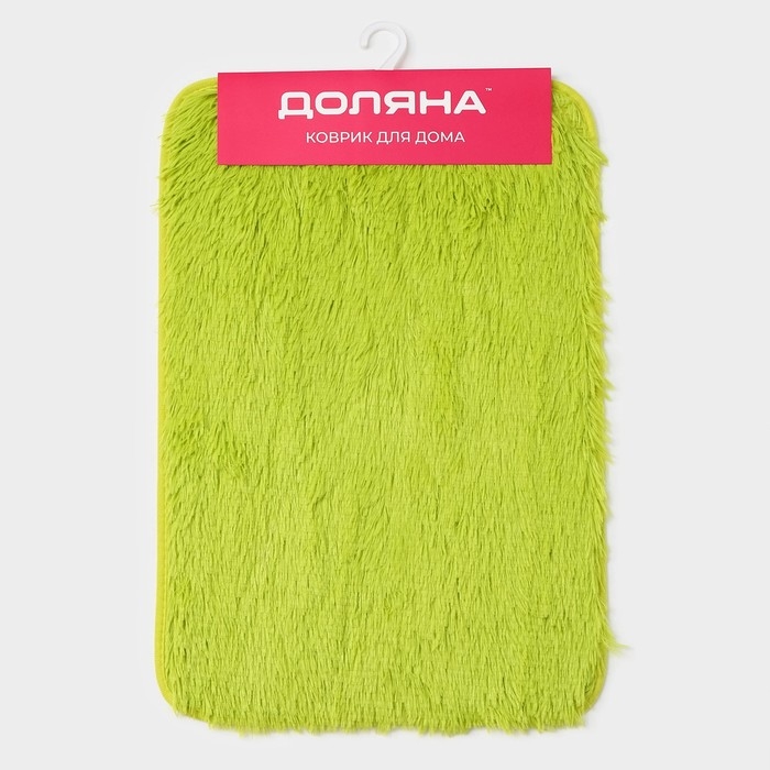 Коврик для дома Доляна «Пушистик», 40×60 см, зелёный Коврик для дома Доляна «Пушистик», 40×60 см, зелёный