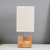 Лампа настольная "Куб" 1х40Вт Е27 светлое дерево 11,5х11,5х27см Лампа настольная "Куб" 1х40Вт Е27 светлое дерево 11,5х11,5х27см