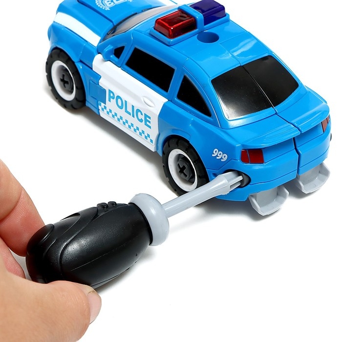 Конструктор винтовой &laquo;Полицейская&raquo;, 2 в 1 робот-машина