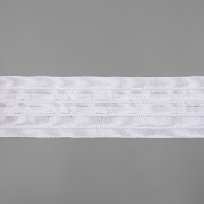 Шторная лента, матовая, 6 см, 50 &plusmn; 1 м, цвет белый