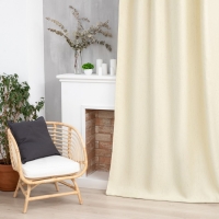 Штора портьерная Этель &laquo;Классика&raquo; цвет светло бежевый, на шторн.ленте 130х300 см,100% п/э