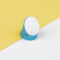 Напёрсток, 2,1 &times; 1,8 см, размер S, цвет голубой/белый