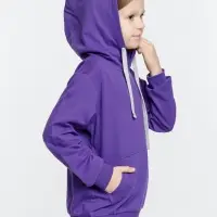 Толстовка с капюшоном детская Kirenga Kids, фиолетовая, 10 лет