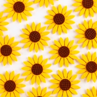 Декор из фетра на клеевой основе, набор 20 шт., размер 1 шт. — 6 × 6 см., цвет жёлтый Декор из фетра на клеевой основе, набор 20 шт., размер 1 шт. — 6 × 6 см., цвет жёлтый