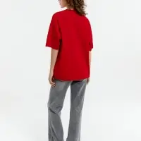 Джемпер с коротким рукавом Siluetti Volumica, красный, размер XS/S