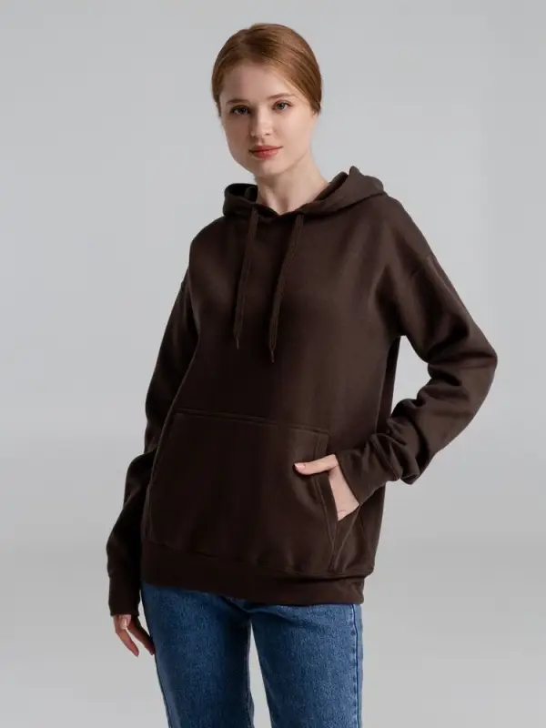 Толстовка с капюшоном Slam 320, темно-коричневая (шоколад), размер XS Толстовка с капюшоном Slam 320, темно-коричневая (шоколад), размер XS