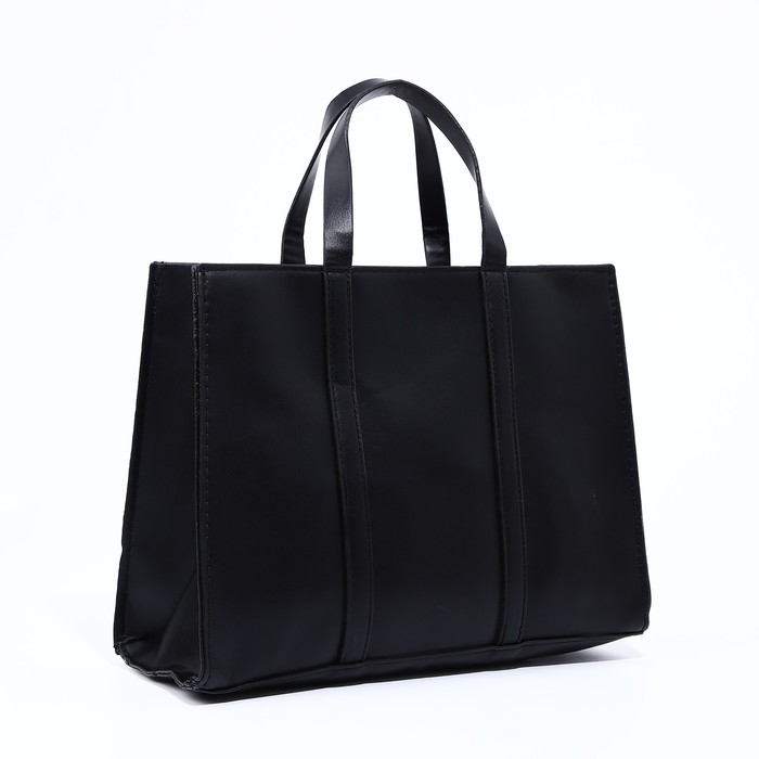 Сумка женская тоут на молнии, цвет чёрный Сумка женская тоут на молнии, цвет чёрный