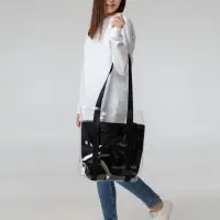 Шопер Clarity с черным органайзером, прозрачный