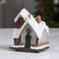 Светодиодная фигура &laquo;Заснеженный дом&raquo; 9 &times; 10 &times; 6 см, полистоун, батарейки АААх3 (не в комплекте), свечение мульти