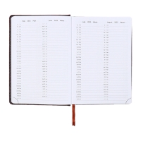 Ежедневник датированный 2024 года, А5, 176 листов, Attomex.Croco, обложка искусственная кожа, ляссе, блок 70 г/м2, коричневый