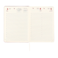 Ежедневник датированный 2025 A5 168 листов, deVENTE.Barbara, твердая обложка кожзам с поролоном, хлястик, перфорация, ляссе, блок 70, розовый Ежедневник датированный 2025 A5 168 листов, deVENTE.Barbara, твердая обложка кожзам с поролоном, хлястик, перфорация, ляссе, блок 70, розовый