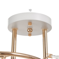 Люстра потолочная Кимберли 3хE27 40Вт Золото, белый Люстра потолочная Кимберли 3хE27 40Вт Золото, белый