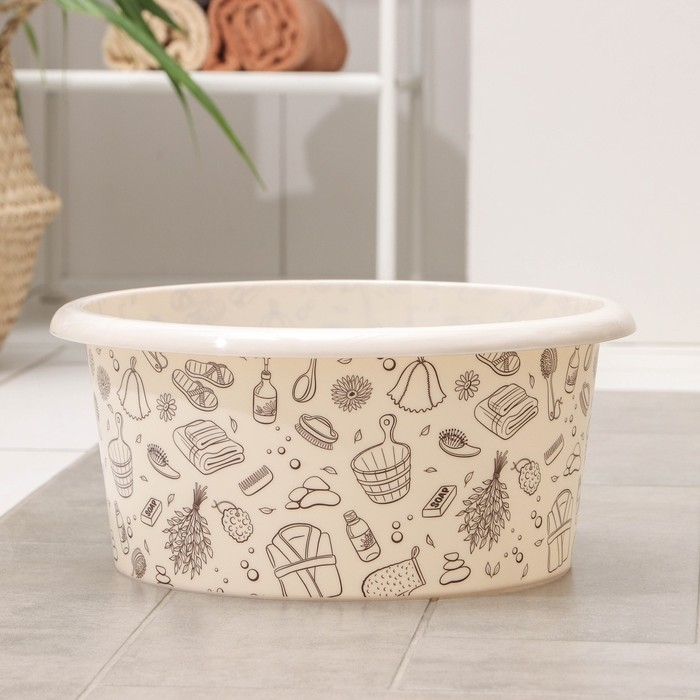 Таз круглый «Русская банька», 10 л Таз круглый «Русская банька», 10 л