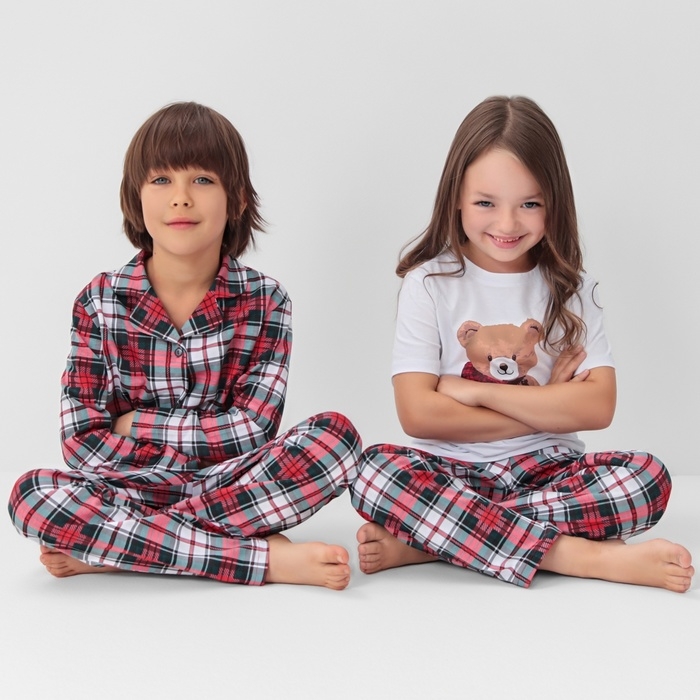 Пижама детская (футболка и брюки) KAFTAN Сhristmas time р.30 (98-104)