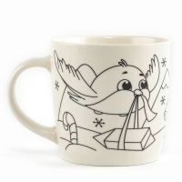 Новогодняя кружка под раскраску с игрушкой &laquo;Новый год! Змея&raquo;, 300 мл, набор для творчества, символ года 2025