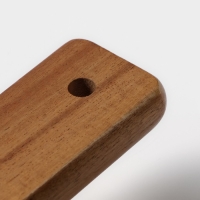 Блюдо фарфоровое для подачи с деревянной ручкой Magistro, 15&times;15 см, цвет белый