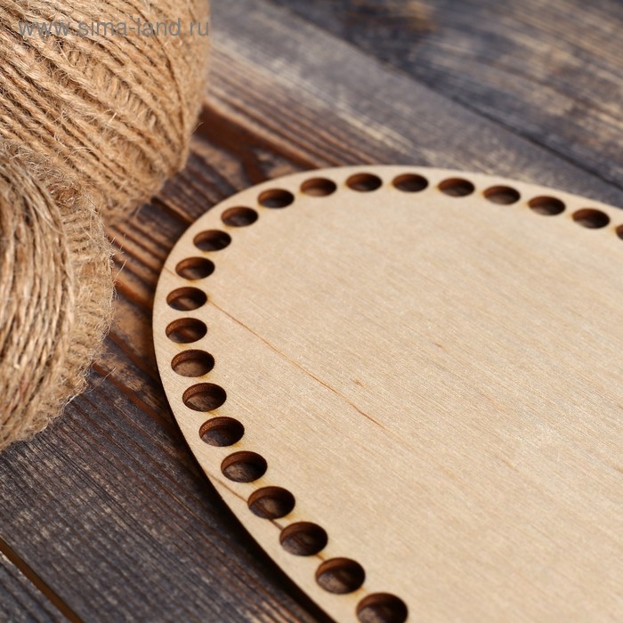 Заготовка для вязания "Овал", донышко фанера 3 мм, 25&times;15 см, d=9мм