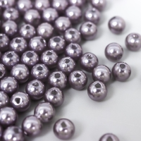 Бусины для творчества пластик "Грифельно-серый" набор 200 шт d=0,6 см Бусины для творчества пластик "Грифельно-серый" набор 200 шт d=0,6 см