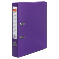Папка-регистратор А4, 50 мм, Calligrata, ПВХ, тиснение "лен", металлическая окантовка, карман на корешок, собранная, фиолетовая, микс Папка-регистратор А4, 50 мм, Calligrata, ПВХ, тиснение "лен", металлическая окантовка, карман на корешок, собранная, фиолетовая, микс