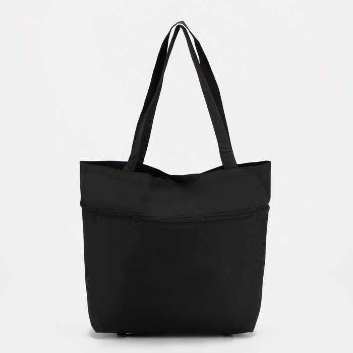 Сумка хозяйственная складная на 2х колёсах, на кнопке, цвет чёрный Сумка хозяйственная складная на 2х колёсах, на кнопке, цвет чёрный