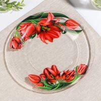 Тарелка десертная «Тюльпан», стеклянная, d=19.6 см Тарелка десертная «Тюльпан», стеклянная, d=19.6 см